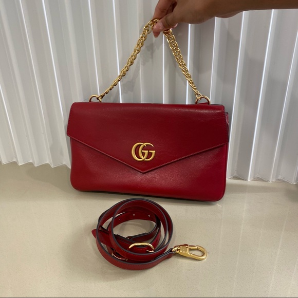 Gucci Thiara Double Shoulder Bag gg marmont - Picture 2 of 14